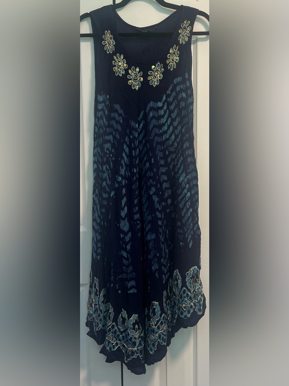 Riviera Sun Bohemian Sleeveless Sundress in Blue
